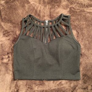 Black crop top size small never worn